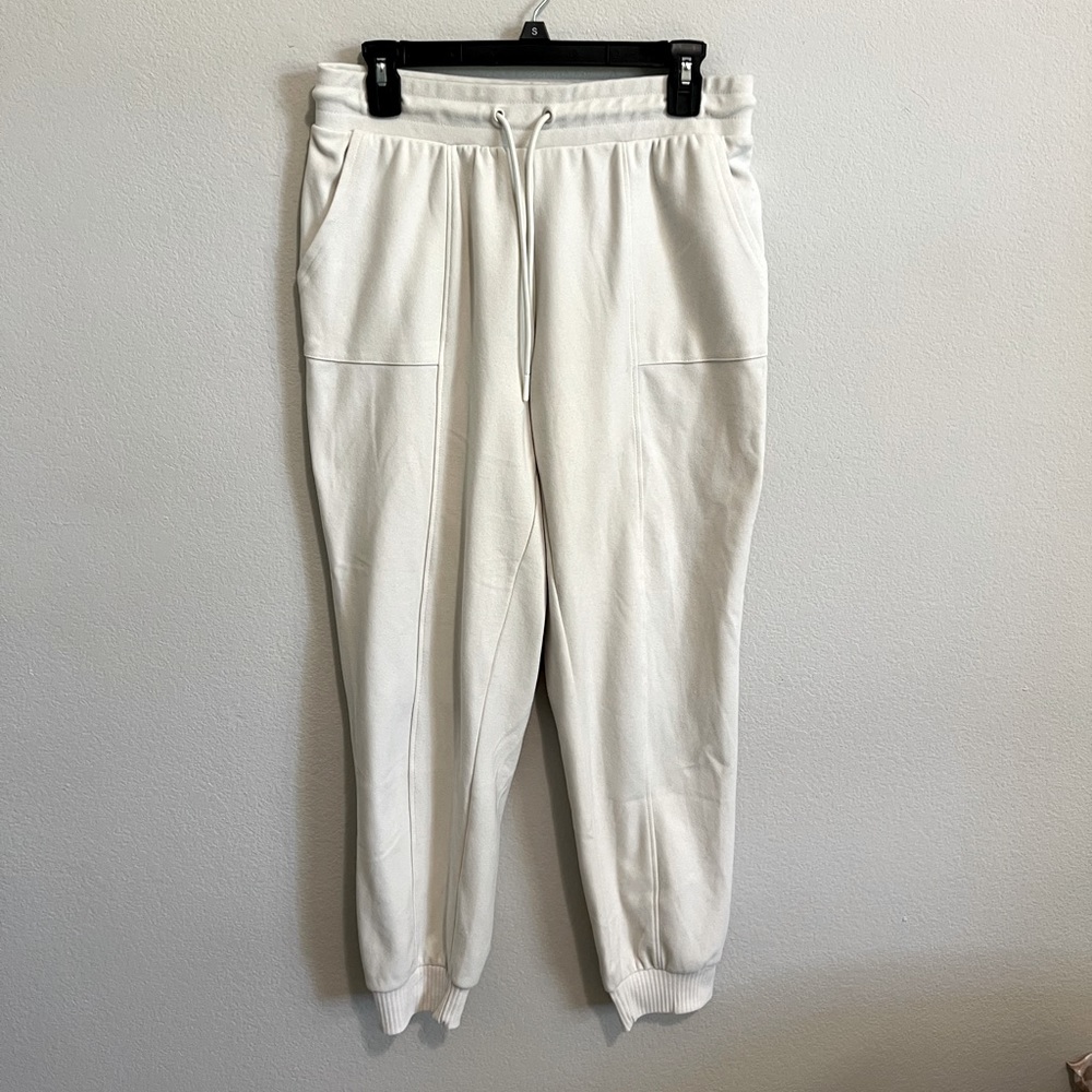 White Fleece Sweatpants